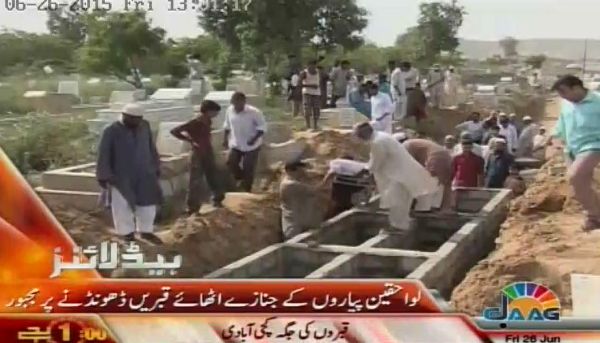 mass graves of karachi heatwave victims