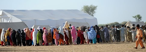 Swat IDPs in a relief camp